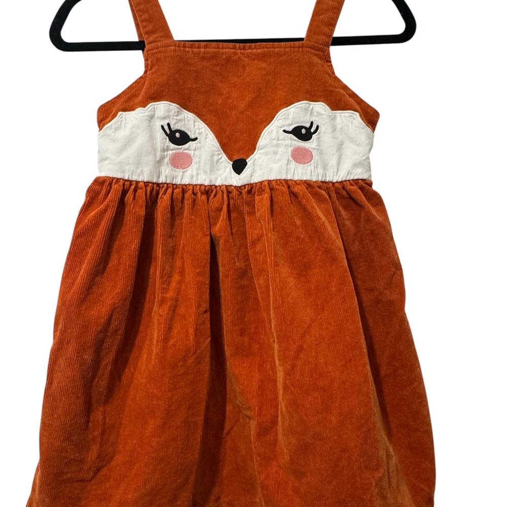 Gymboree 8 kids Girl Fox Corduroy Jumper Dress